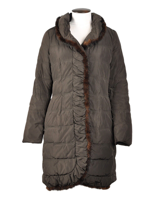 GIMO'S Down Jacket Brown Puffer Women's Coat Size 42 IT