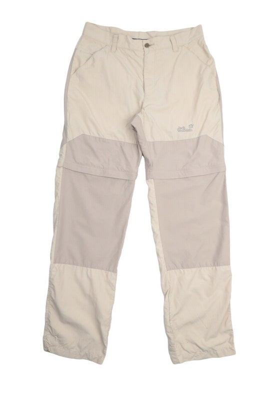 Men's JACK WOLFSKIN Beige Transformer Cargo Hiking Outdoor Pants Size M / 48