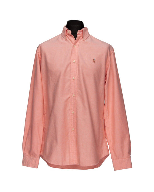 POLO RALPH LAUREN Shirt Orange Cotton Mens Button Down Top Large