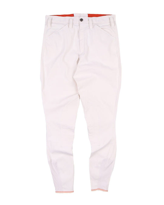 Sellier HERMES Equestrian White Cotton  Men's Riding Pants Size 50 IT