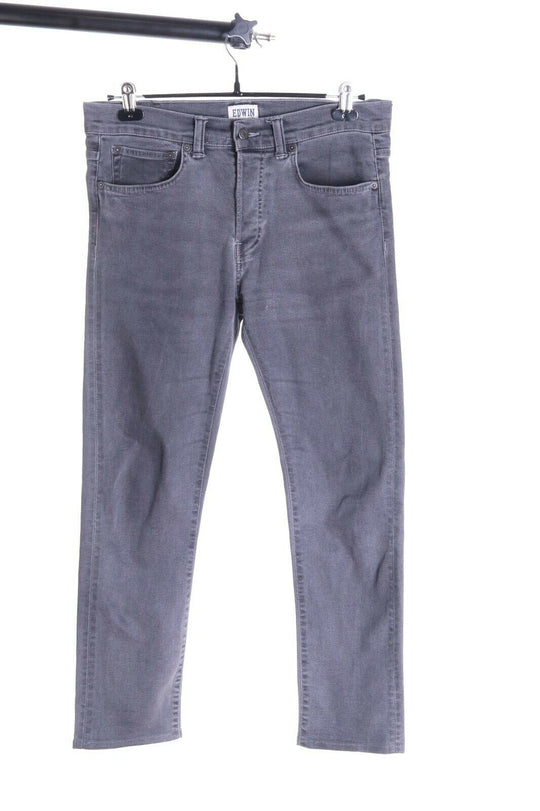 Men's EDWIN Japan ED-80 Grey 100% Cotton Denim Slim Tapered Jeans Size W 31 L 32