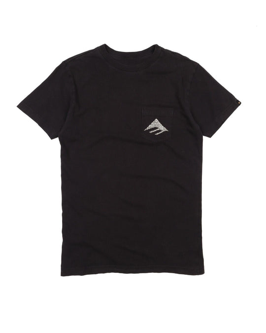 Emerica Keep Awesome T-Shirt Tee Black Printed Cotton Logo Men's Size M