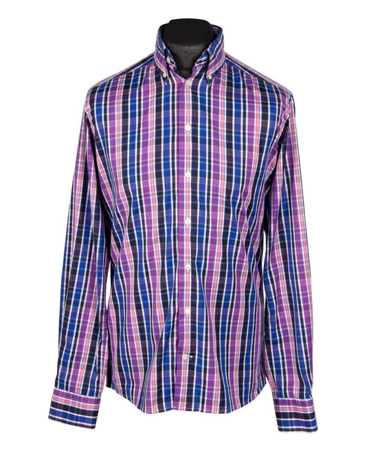 ETON Dress Shirt Multicolor Check Cotton Men's Button Down Size 39 / 15.5