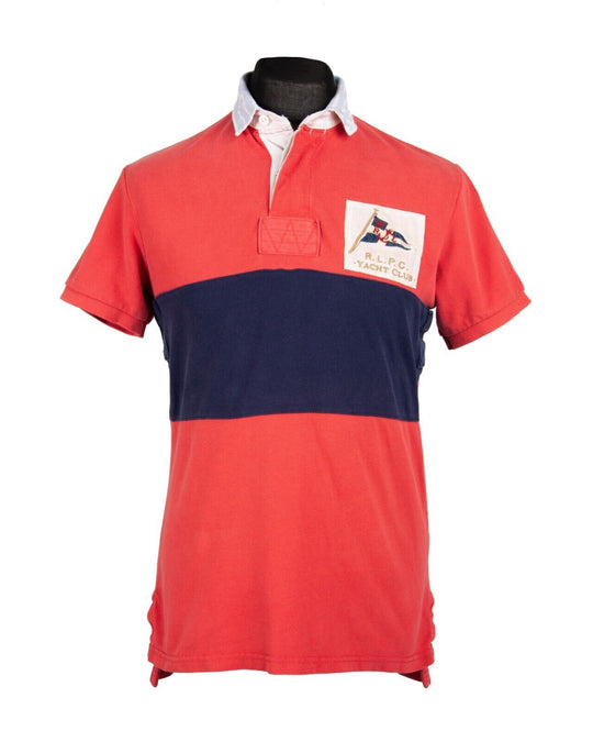 RALPH LAUREN Yacht Club Polo Shirt Red Cotton Men's Custom Fit Size M