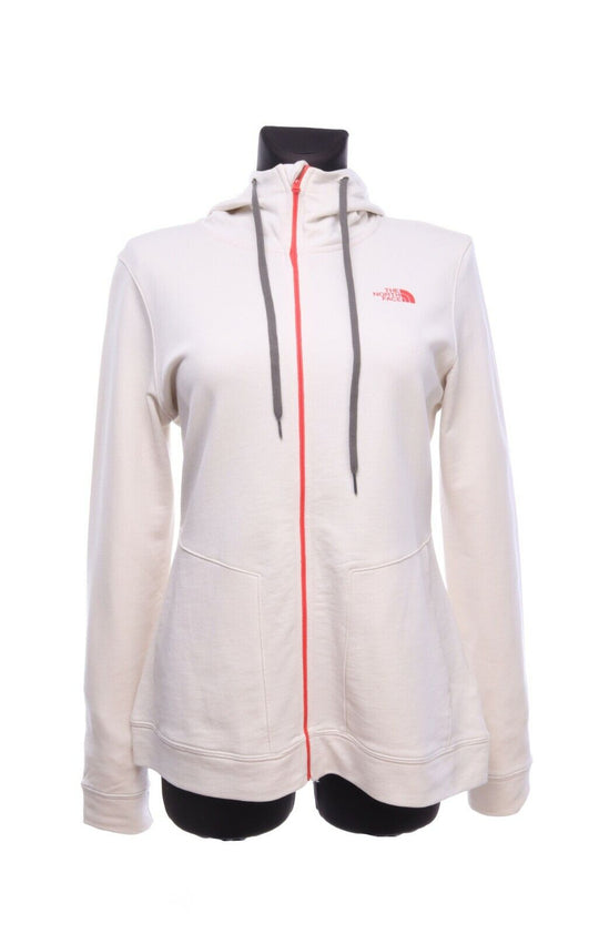 THE NORTH FACE Ivory Cotton Full-Zip Hoodie Jumper Size M
