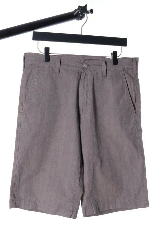 Men's CARHARTT Grey 100% Cotton Glen Check PRESENTER BERMUDA Shorts Size 31