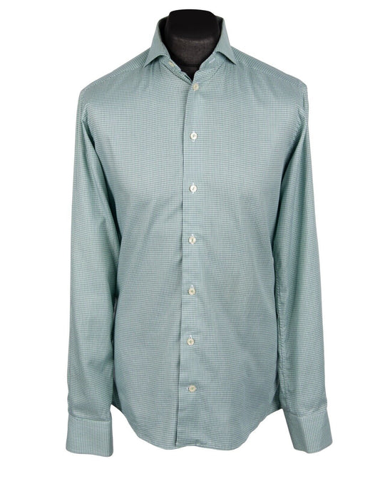 ETON Shirt Purple Green Check Cotton Men's Button Up Size 40 / 15 3/4