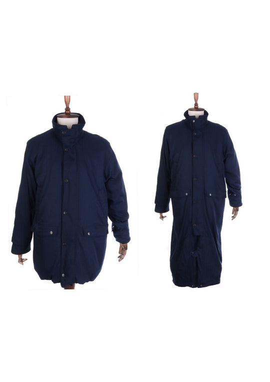 Men's BARBOUR Breathables Navy Blue Cordura T36 Convertible Endurance Coat Sz L