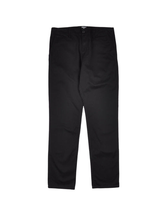 CARHARTT WIP Clute Pant Chino Black Cotton Mens Trousers Size 33 x 32