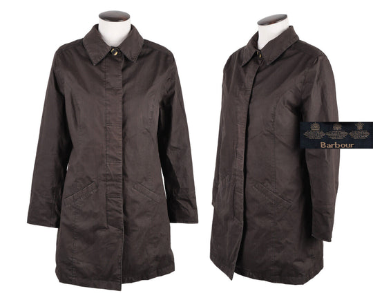 Women's Barbour Black L378 Flyweight Belleville Jacket Size UK 12 US 8