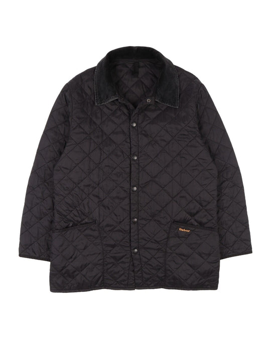 BARBOUR Liddesdale Jacket Black Mens Quilted Coat Size L