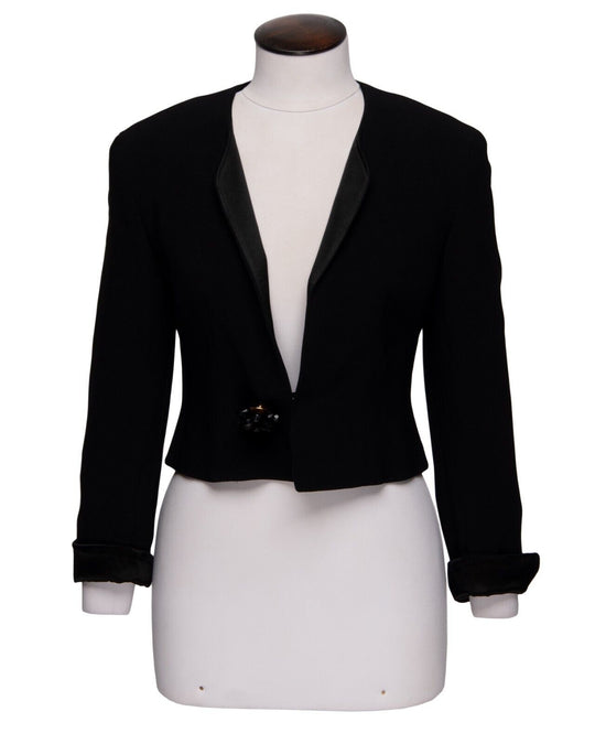 MOSCHINO COUTURE Jacket Black Women's Short Blazer Size 40IT / 6US / 8UK