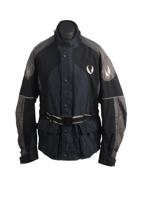 BELSTAFF Biker Jacket Navy Blue Nylon Men's Moto Bomber Size M