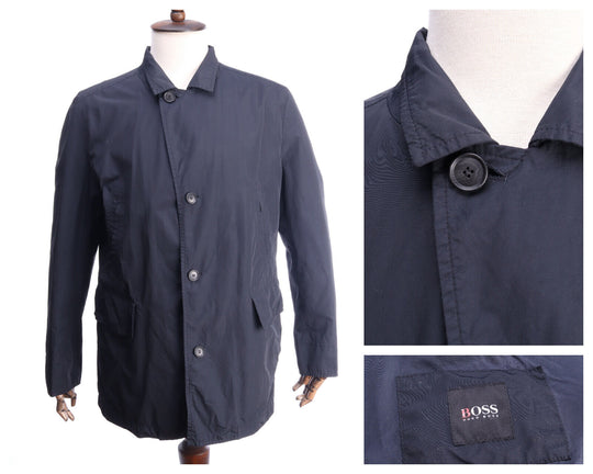 HUGO BOSS Navy Casual Jacket Car Coat Size 54