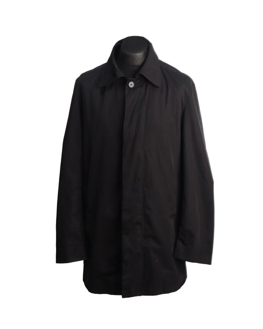 HUGO BOSS Coat Black Trench City Men's Corlex Jacket Size 52 / L