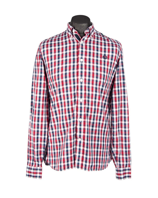 FRED PERRY Shirt Multicolor Check Cotton Men's Size M