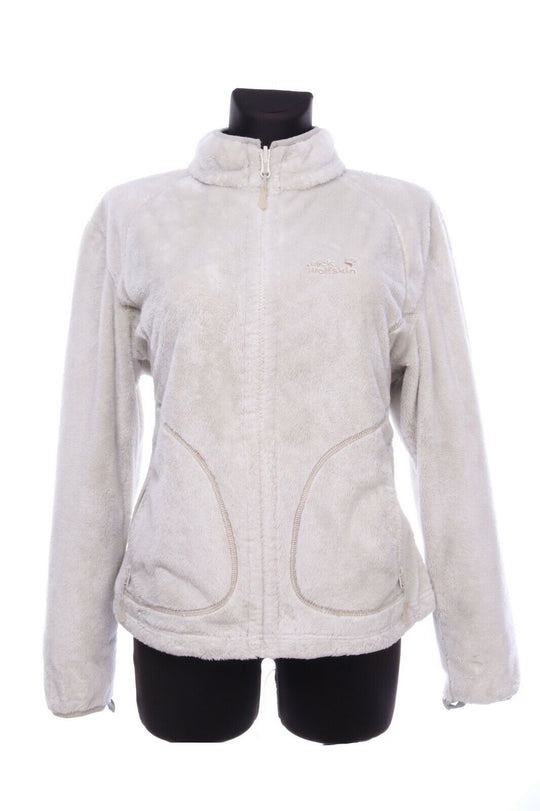 Women's JACK WOLFSKIN Ivory Fleece Sweater Jumper Size ~ L / 42
