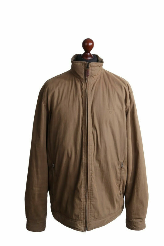 Men's GANT EAST COST LACKET Olive Cotton Padded Jacket Size 2XL