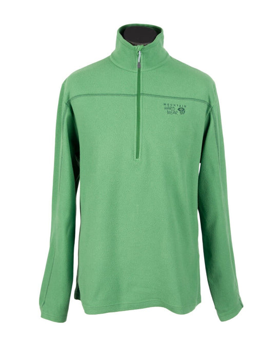 MOUNTAIN HARDWEAR Jumper  Green Fleece 1/4 Zip Pullover Mens Size L