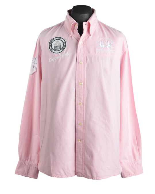 Men's LA MARTINA Pink Cotton Shirt Size XXL
