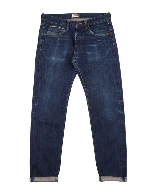 EDWIN Jeans Blue Cotton Rainbow Selvage Mens 5-Pockets Japanese Denim Size 32x34