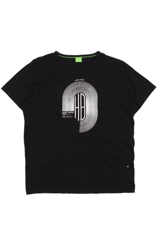 Men's HUGO BOSS Black Cotton Lettering Logo T-Shirt Tee Size L