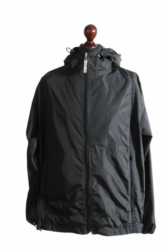 Men's HILFIGER ATHLETICS Black Lightweight Windbreacker Jacket Size XL