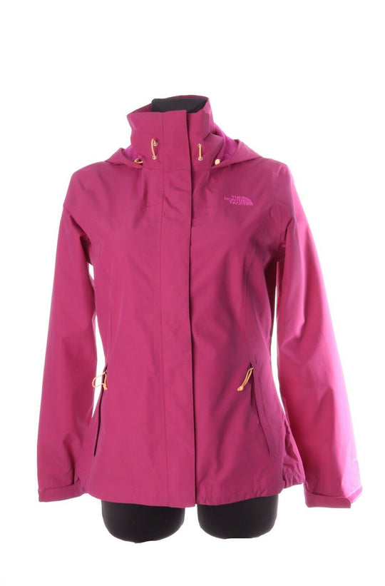Women's THE NORTH FACE Pink Nylon Hooded HyVent Windbreaker Outdoor Jacket Sz s