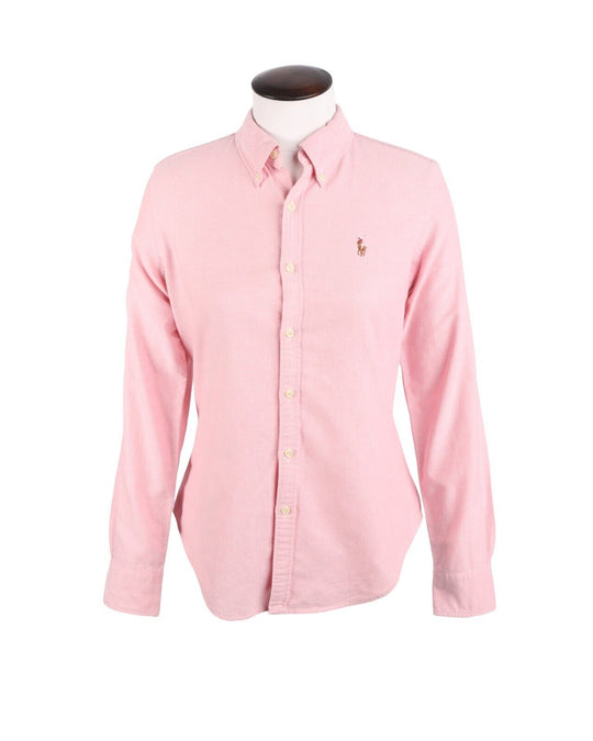 RALPH LAUREN Shirt Oxford Pink Cotton Skinny Fit  Size 8