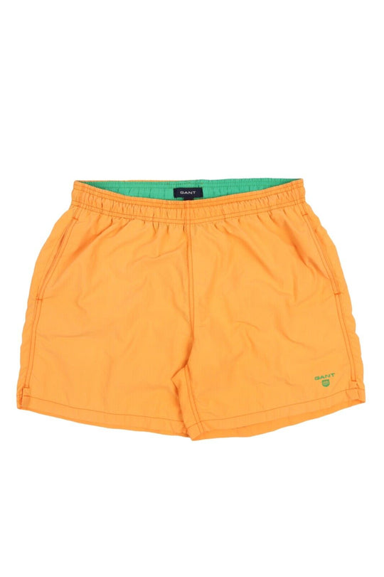 Men's GANT Orange Logo Nylon Swim Shorts Size M