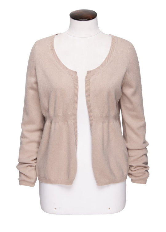 MARNI Open Cardigan Beige Pure Cashmere Womens Sweater Size 46