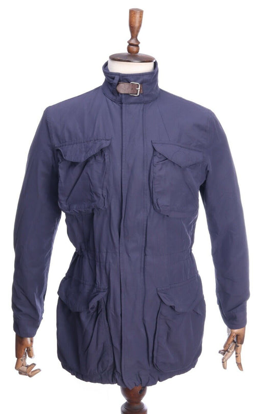 HACKETT LONDON Navy Blue Cotton Blend Multipocket Utility Jacket Size M