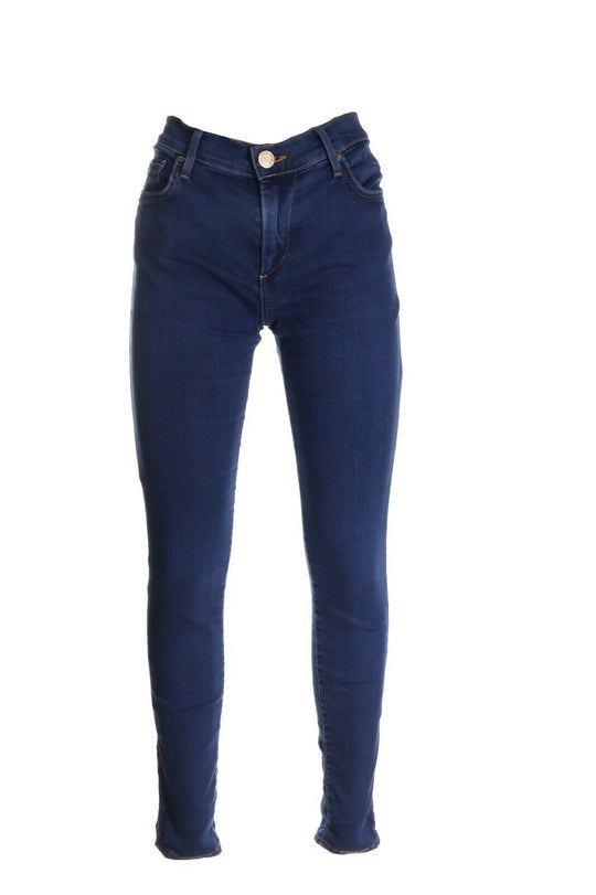 Women's TRUE RELIGION USA Navy Blue Cotton Denim Casey Super Skinny Jeans Sz 31