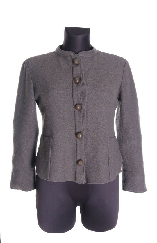 Women's ASPESI Olive 100% Wool Jacket Size 40