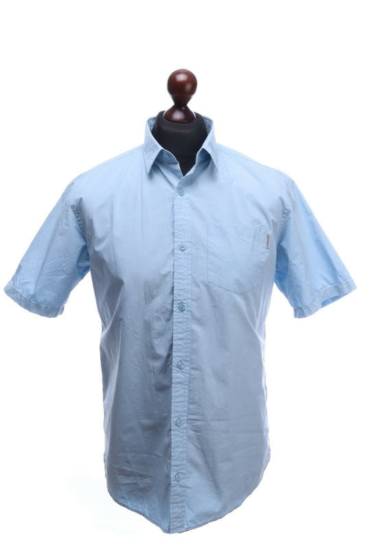 CARHARTT Blue Cotton Wesley Short Sleeve Shirt Size M