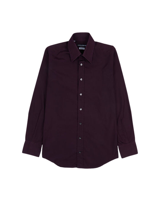 DOLCE & GABBANA Dress Shirt Violet Cotton Mens Size 38 / 15