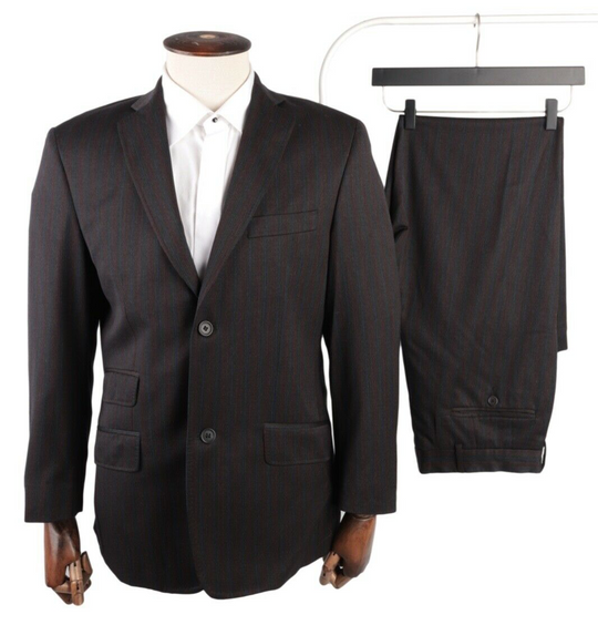 Men's TED BAKER ENDURANCE Brown Striped Wool Suit Size 38 R / 48 IT