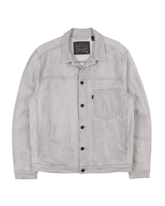 LEVIS Trucker Jacket Grey Denim Cotton Mens Size M