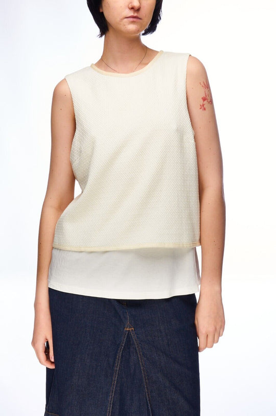 M&S Collection Sleeveless Shirt Beige Women's Top Blouse Size 12 UK / 40 EUR