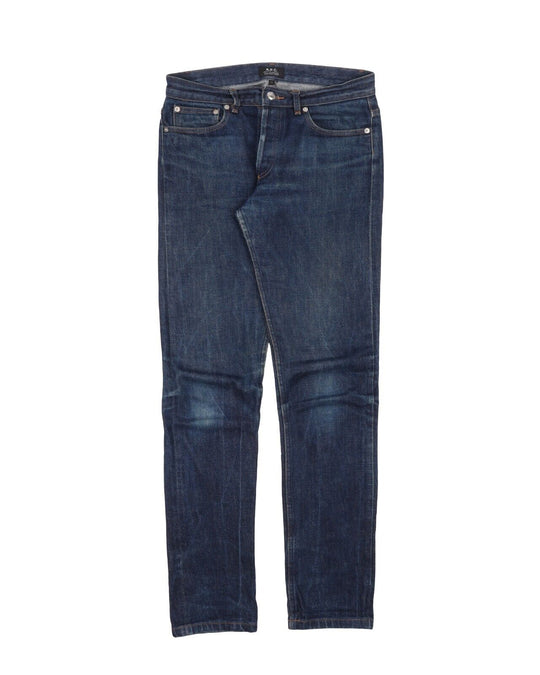 A.P.C. Selvedge Jeans Blue Denim Cotton Men's Trousers Size 29