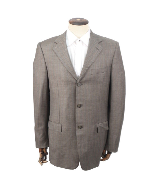 ERMENEGILDO ZEGNA Blazer Gray Striped Wool Men's Suit Jacket Size 50 IT / 40 US