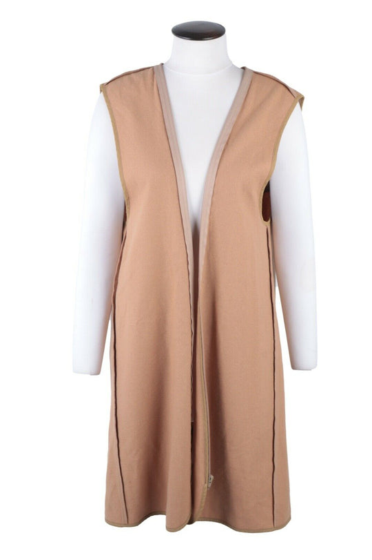 Unisex Women's Men's Vtg BURBERRYS Brown Wool Vest Lining p2p 20.5