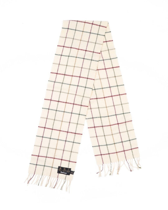 BARBOUR Scarf Muliticolored Wool Check Plaid