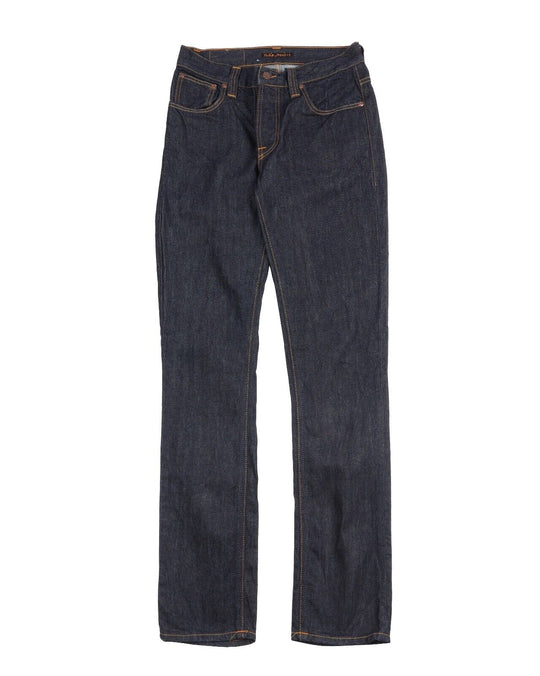 NUDIE Grim Tim Jeans Navy Denim Organic Cotton Men's Button Fly Size W 30 L 34
