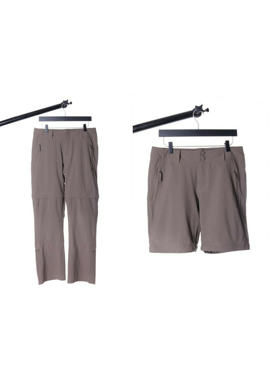 Women's THE NORTH FACE Olive Nylon Convertible Outdoor Trousers Shorts Size 8