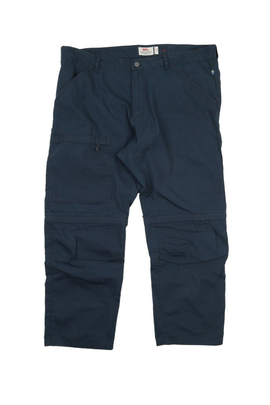 Men's FJALLRAVEN G1000 Blue Cotton High Coast Zip Off Pants Size 60 / 42