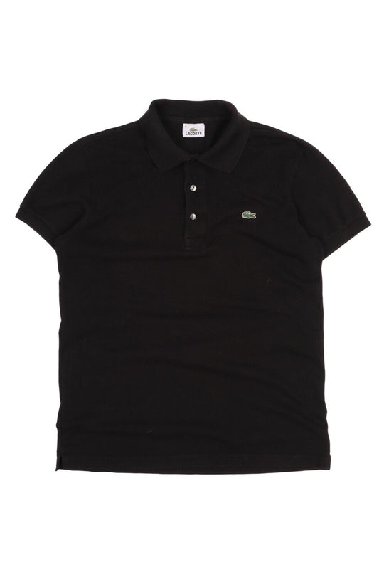 Men's LACOSTE Black Pique Polo Shirt Size 4 / M