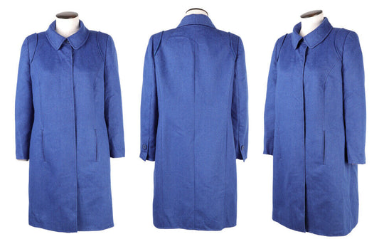 Women's MIRELLA CAVORSO Blue 100% Cashmere Coat Size M