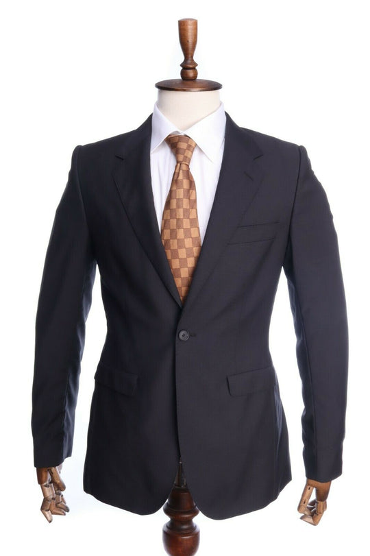 ACNE Black 100% Wool Aktie Jacket Plain Weave SS/10 Blazer Size 48