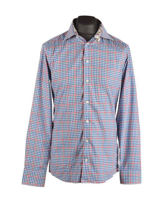 Men's ETON Multicolor Check Cotton Slim Fit  LS Shirt Size 40 / 15.75 / M
